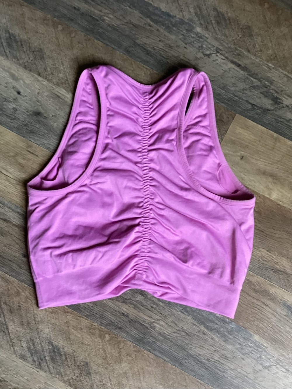 Puma Pink Ruched Racerback Workout Tank - Picture 4 of 5